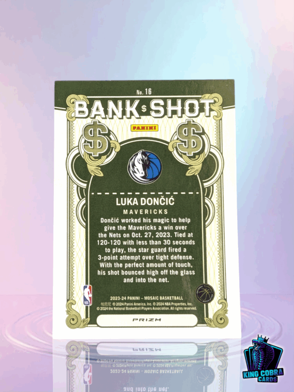 2023-24 Panini Mosaic - Luka Doncic Bank Shot Silver - Image 2