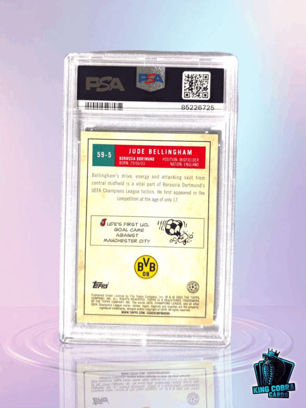 2022-23 Topps Chrome UCC Jude Bellingham 1959 Gold Lava Refractor PSA 10 - Image 2