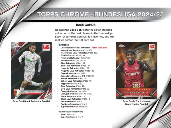 2024/25 Topps Chrome Bundesliga Soccer 7-Pack Blaster Box - Image 5