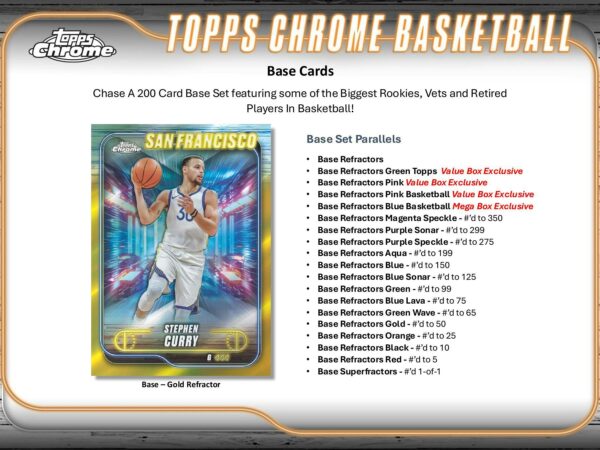 2024/25 Topps Chrome Basketball 8-Pack Blaster Box - Image 8