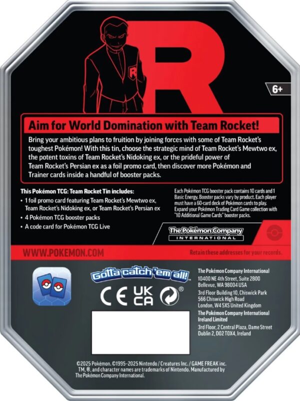 Pokemon - Scarlet & Violet - Team Rocket Tin - Team Rocket's Nidoking ex - Image 2