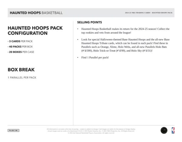 2024/25 Panini Haunted Hoops Halloween Basketball Pack - Image 6