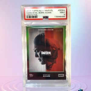 2025 Topps Now Marvel Daredevil : Born Again Green Foil /99 PSA 9