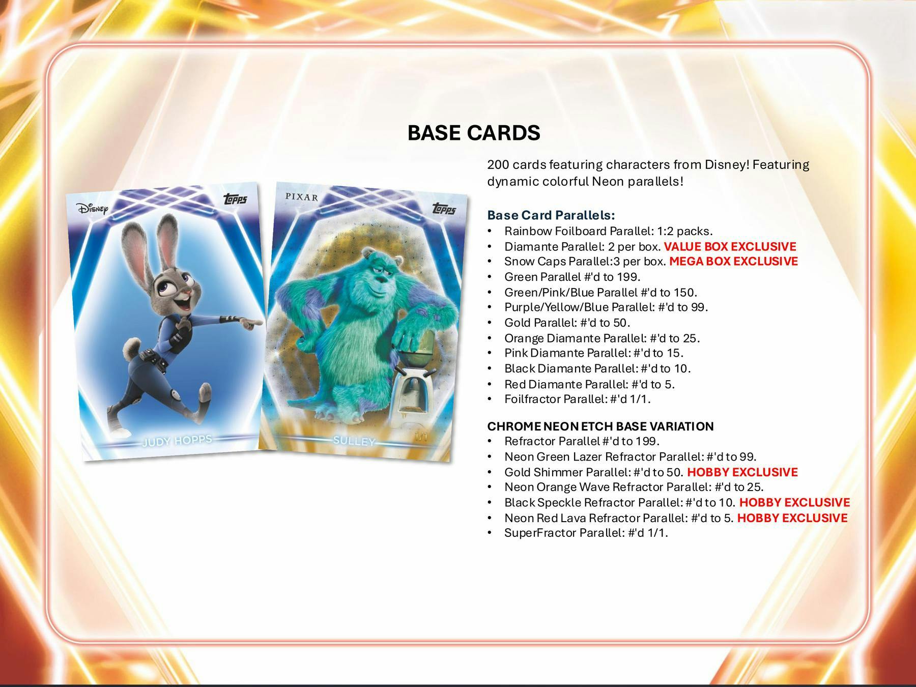 2026 Topps Disney Neon Mega Box - Image 10