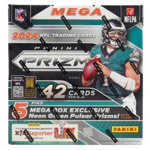 2024 Panini Prizm Football Mega Box (Neon Green Pulsar Prizms)